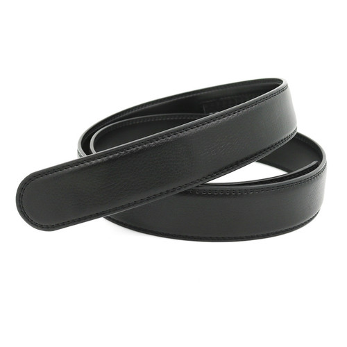 Extra long 150CM large size 140CM men's automatic belt body buckle-free leather belt strip cross-border
