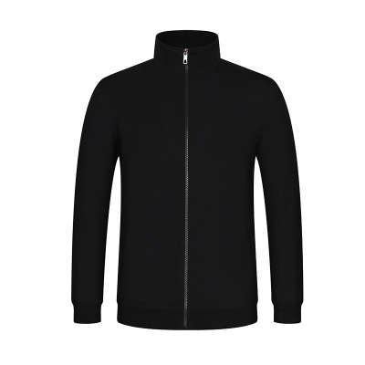 荷兰棉薄款立领卫衣纯色长袖透气运动开衫定制骑行登山运动服定制|ms