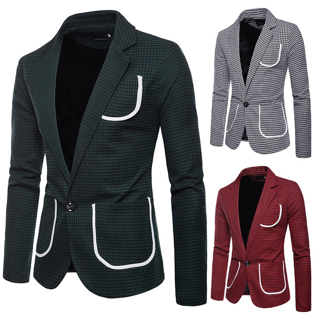 Men’s Wear Colour Matching and Edge-wrapping Design A Button  