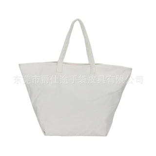 新款简约帆布单肩包 时尚纯色大容量手提包 韩版文艺范购物袋