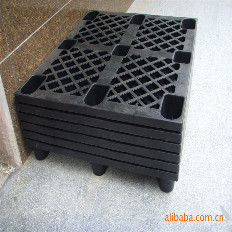 广州网格九脚板  东莞湛江梅州黑色1108塑料卡板 深圳塑料托盘