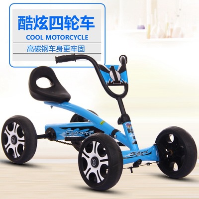 儿童卡丁车四轮脚踏车广场广场出租游玩2-3-6岁小孩男自行车单车|ms