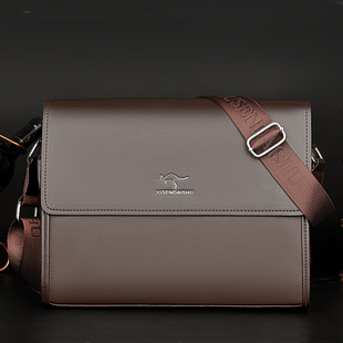 Junsen Kangaroo summer South Korea men's shoulder bag briefcase backpack information bag Korean fashion bag
