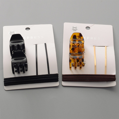 Foreign trade The original single- Hairdressing Plastic Hairpin rubber string suit lady Grip Hairpin combination goods in stock Customizable