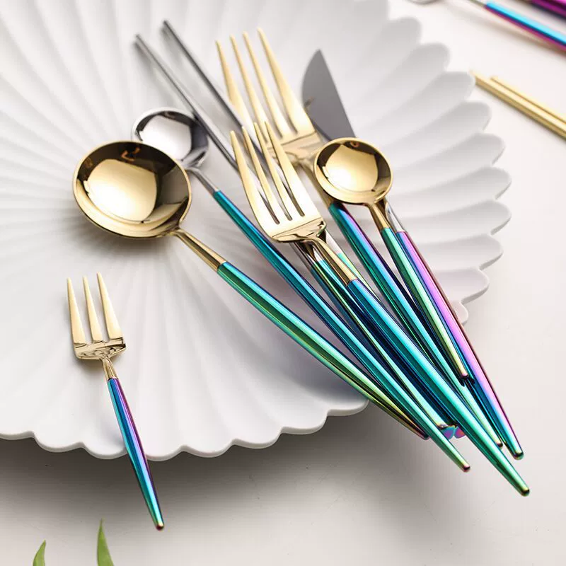 银貂 Tableware stainless steel for home use, gradient, Birthday gift