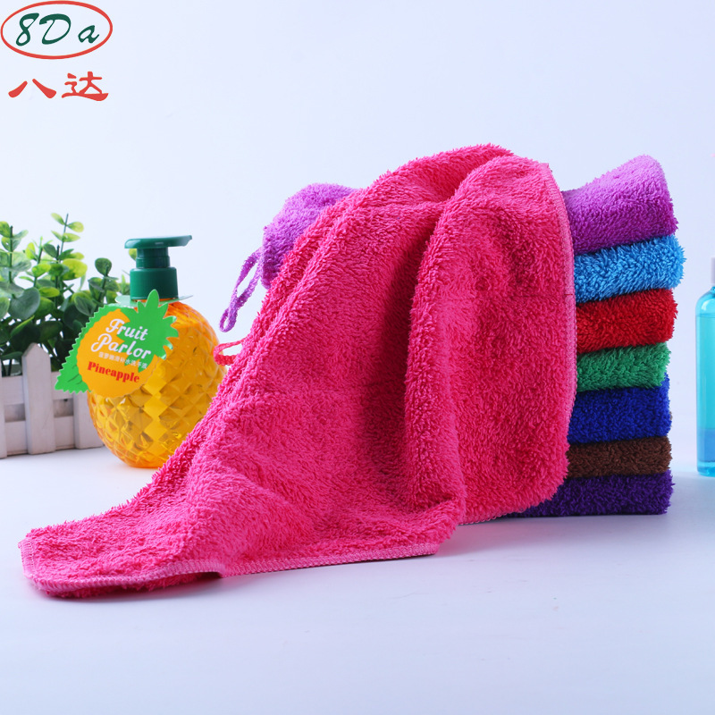 Coral fleece towel 30*40 bathroom kitchen can be hung towel special towel for children