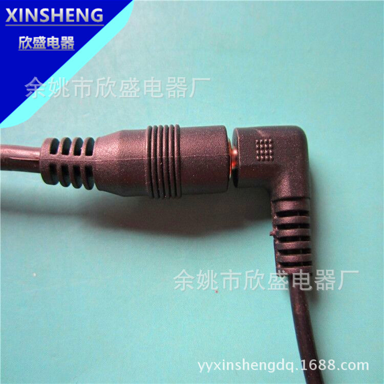 USB转DC电源线usb公对dc5.5*2.1弯头充电线延长线2A电流可定 制