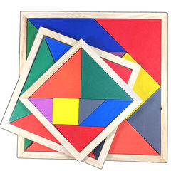 兒童益智玩具 智力七巧板木質拼圖拼板早教遊戲批發地攤熱賣