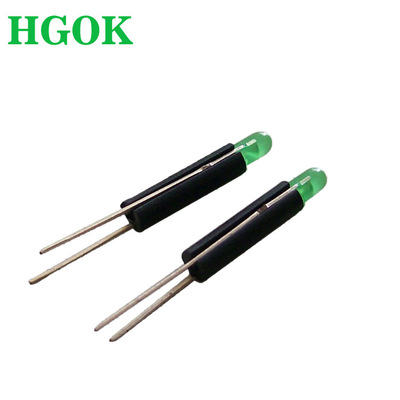 HGOK品牌耐温LED双坑尼龙黑色方孔  LED3Dx9mmLED间隔柱|ms