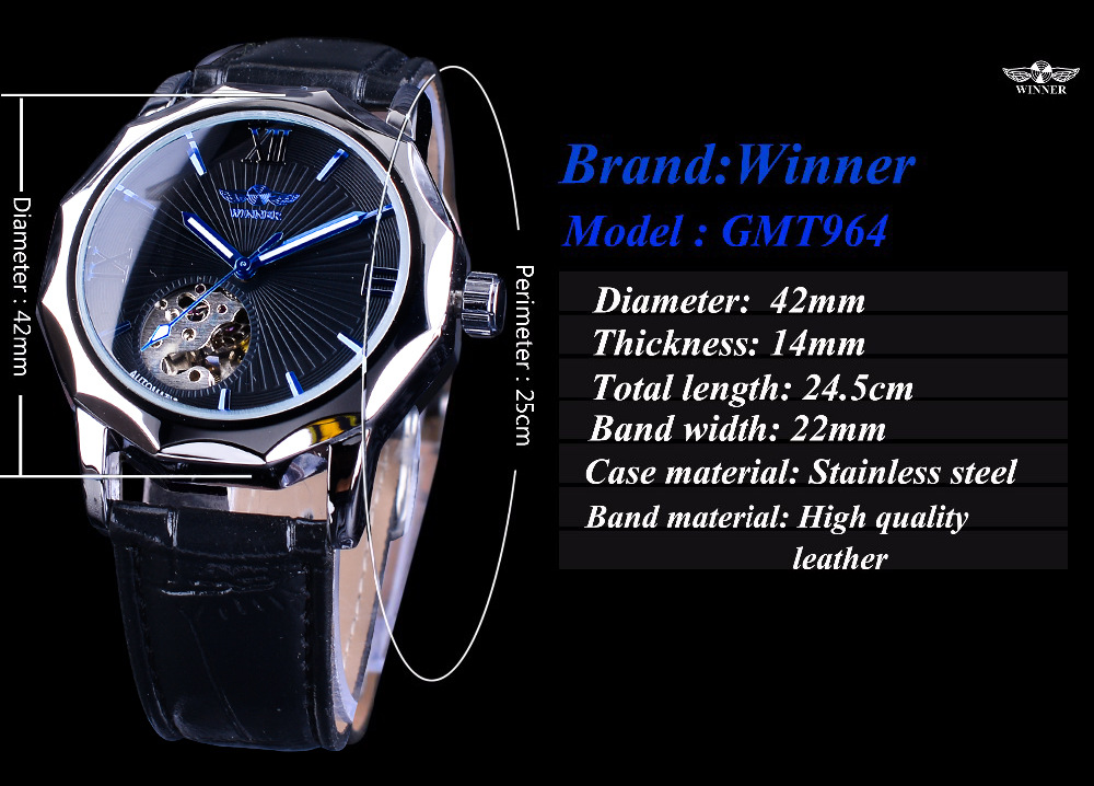 Retro Large Dial Mechanical Watch