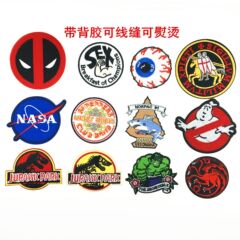 Factory-direct supply of new badges, computer-embroidered flat embroidery fabric patches, clothing accessories wholesale, DIY accessories.