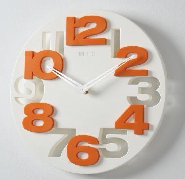 Cóncavo-convexo tridimensional de moda digital Reloj de pared color arte Reloj de pared decoración del hogar Reloj de pared