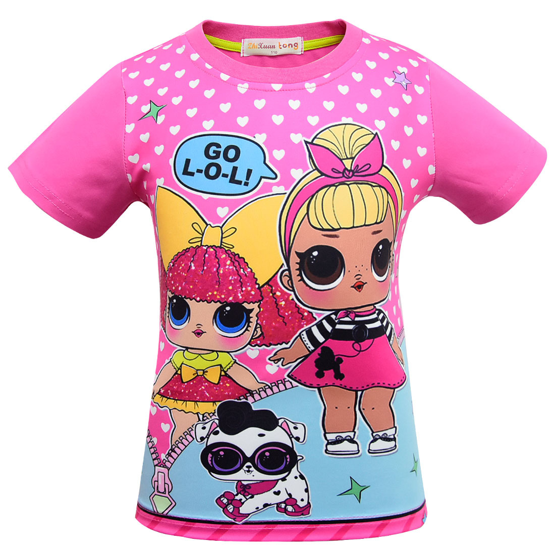 New LOL Girls Surprise Doll Cartoon T shirts Casual Tops Clothes