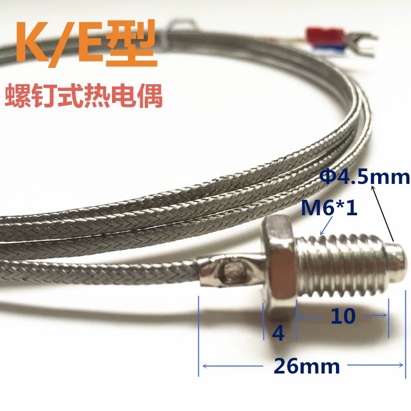 K Тип E Тип M6 винтовой термопара с резьбой M8 термопара экранированная проволока винтовой тип термопары измерение температуры зонда