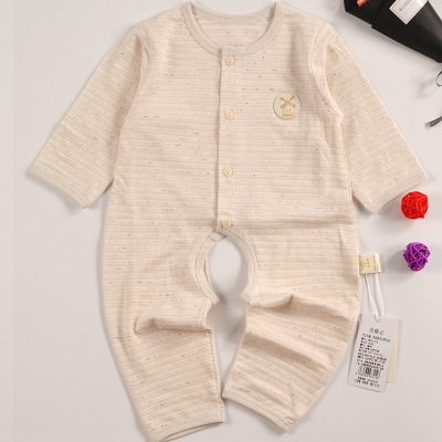新款婴儿连体衣竹纤维夏季薄新生儿衣服爬服开裆宝宝哈衣