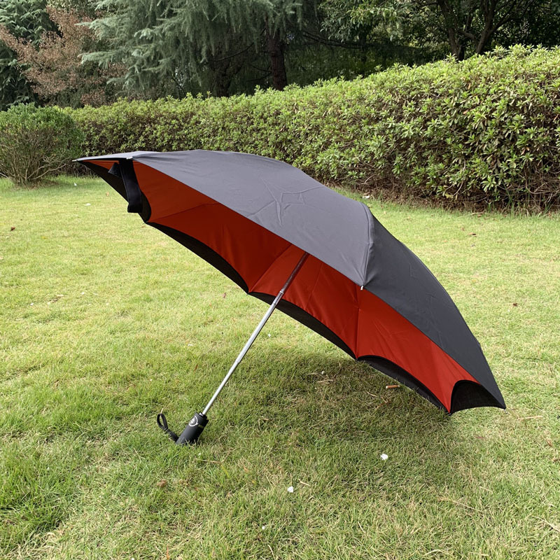 三折自动开收反向雨伞 双层反向伞 3-floding reverse umbrella-阿里巴巴