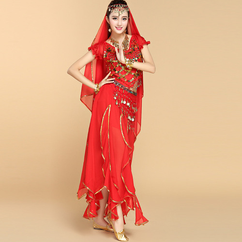 Belly dance Indian dance dance clothing practice clothing ethnic performance clothing Tianzhu girl dance clothing spring and summer