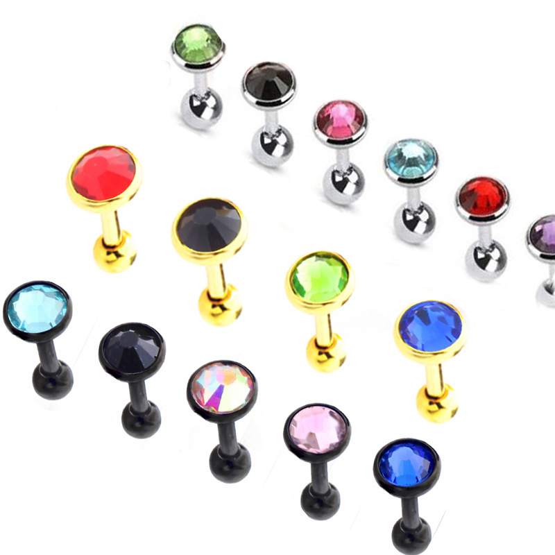 16G labret stud size and finish detail