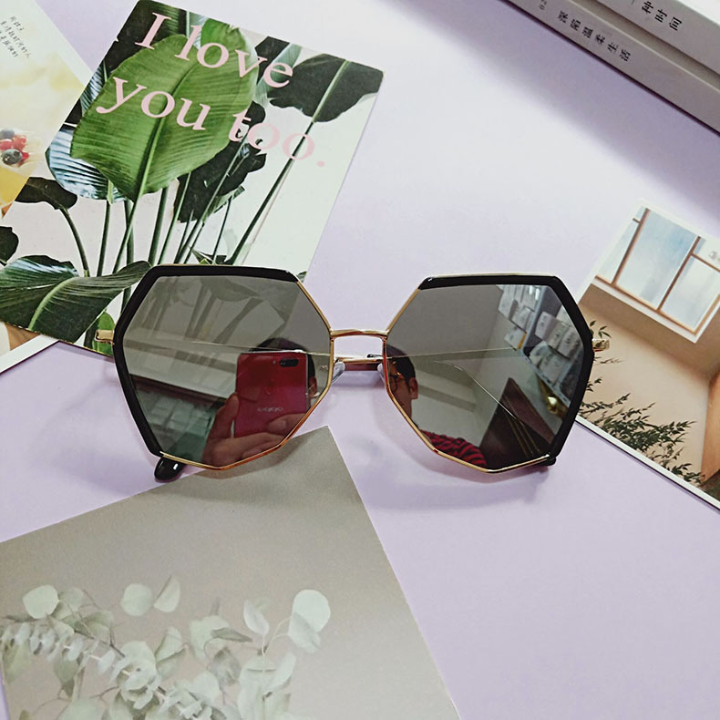 Fashion Geometric UV400 Polygon Half Frame Women's Sunglasses display picture 4