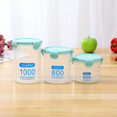 kitchen transparent Plastic Canister Storage tank Whole grains storage box Portable snacks Powdered Milk Canister suit