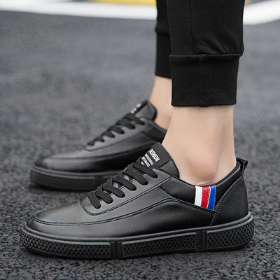 冬季新款潮流板鞋男平底系带百搭休闲鞋加绒时尚休闲鞋男一件代发|ms