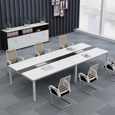 深圳办公家具现代简约12人小型会议桌长桌办公洽谈培训桌条桌定制