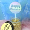 Baking cake 镭 Laser gold and silver black letters Birthday happy plug -in party dessert dessert decoration