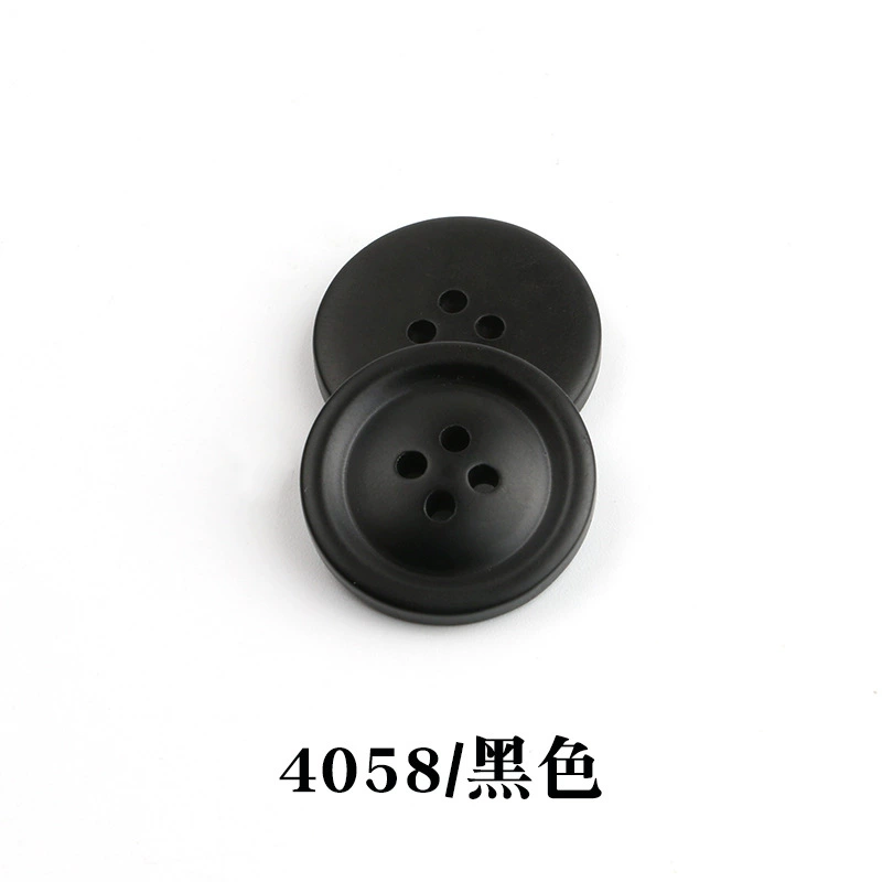 Spot wholesale resin pattern button suit button round edge four-eye coat windbreaker suit jacket button 4100