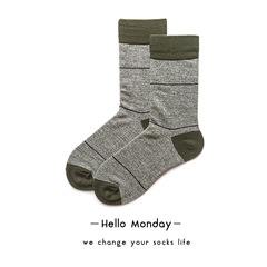 33615HELLOMONDAY2018 Spring and Summer Cotton Color-Coded Sweatproof Couple's Striped Street Fashion Men and Women Mid-Calf