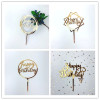 Golden acrylic decorations, mirror effect, factory direct supply