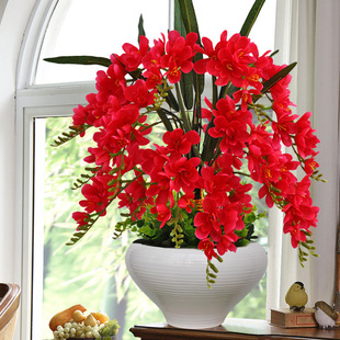 真绿萝假花木栅栏套装摆件塑料花干花绢花户外客厅阳台拍照道具详情5