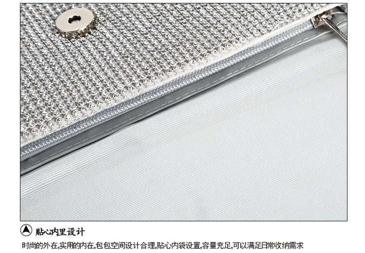 New Fashion Diamond Dinner Bag Handmade Envelope Bag Clutch Bag Wholesale display picture 9