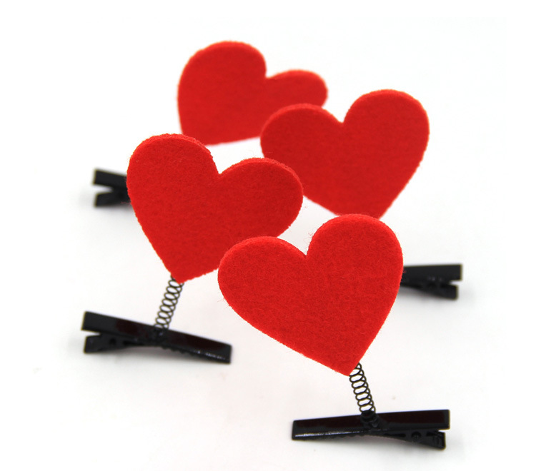 Cute Heart Shape Metal Hair Clip display picture 4