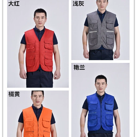 Многофункциональный жилет с множеством карманов, производитель жилетов для волонтеров, спецодежда для санитарных работ, жилет с печатью для защиты труда, рекламный жилет