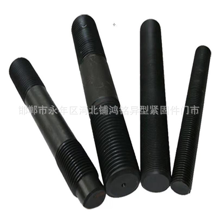 现货供应 GB898缩梗双头 35#发黑双头螺丝 10*47全长双头螺柱