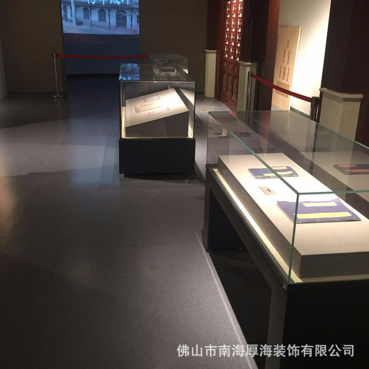 博物馆柜展示台工厂制作文化馆文物独立俯视柜古书籍玻璃展柜带灯
