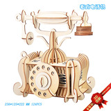 Старомодный телефон с лазером, трехмерная головоломка, конструктор для взрослых, деревянная игрушка, DIY