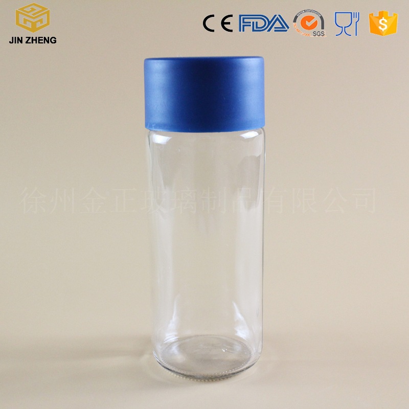 现货批发 定制 250ml直身棒棒瓶 VOSS定制玻璃水瓶 透明可印刷