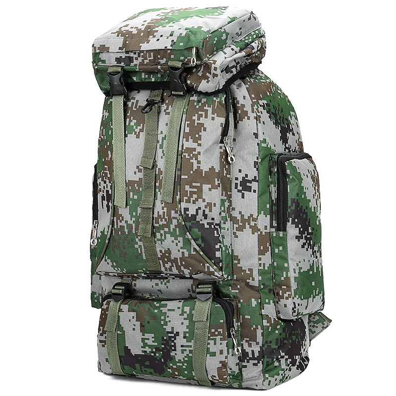 廠家現貨批發男女大容量迷彩戶外休閑行李包野營集訓尼龍雙肩包