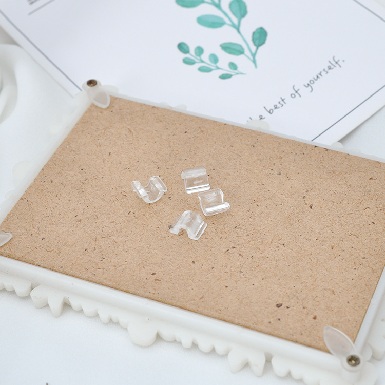 Accesorios de la joyería de bricolaje pasta de hebilla de goma hebilla del anillo del pelo hebilla de plástico C hebilla negro transparente Flor del anillo del pelo