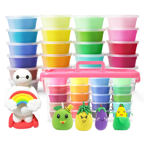 Clay 24 colors plasticine colored clay 36 colors space mud snowflake clay toy manufacturer wholesale