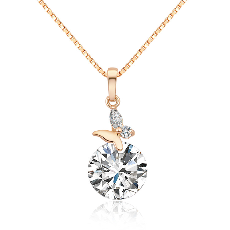 Brand copper pendant with zircon