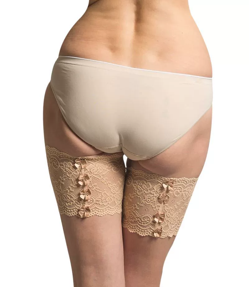 Non-slip elastic lace gaiters with bow, European style, lace dress