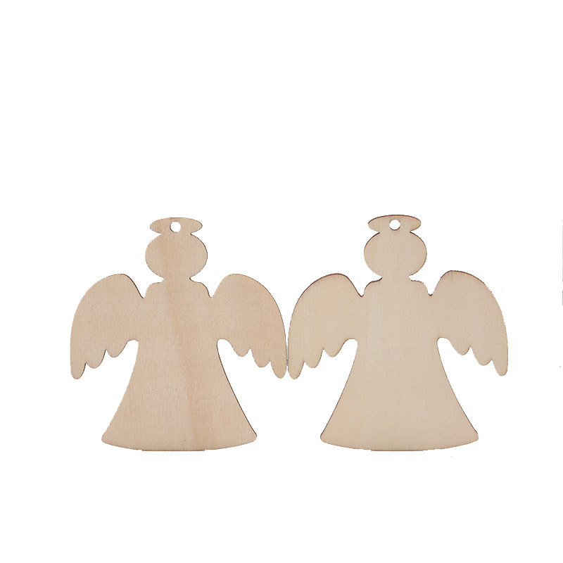 天使木片白底