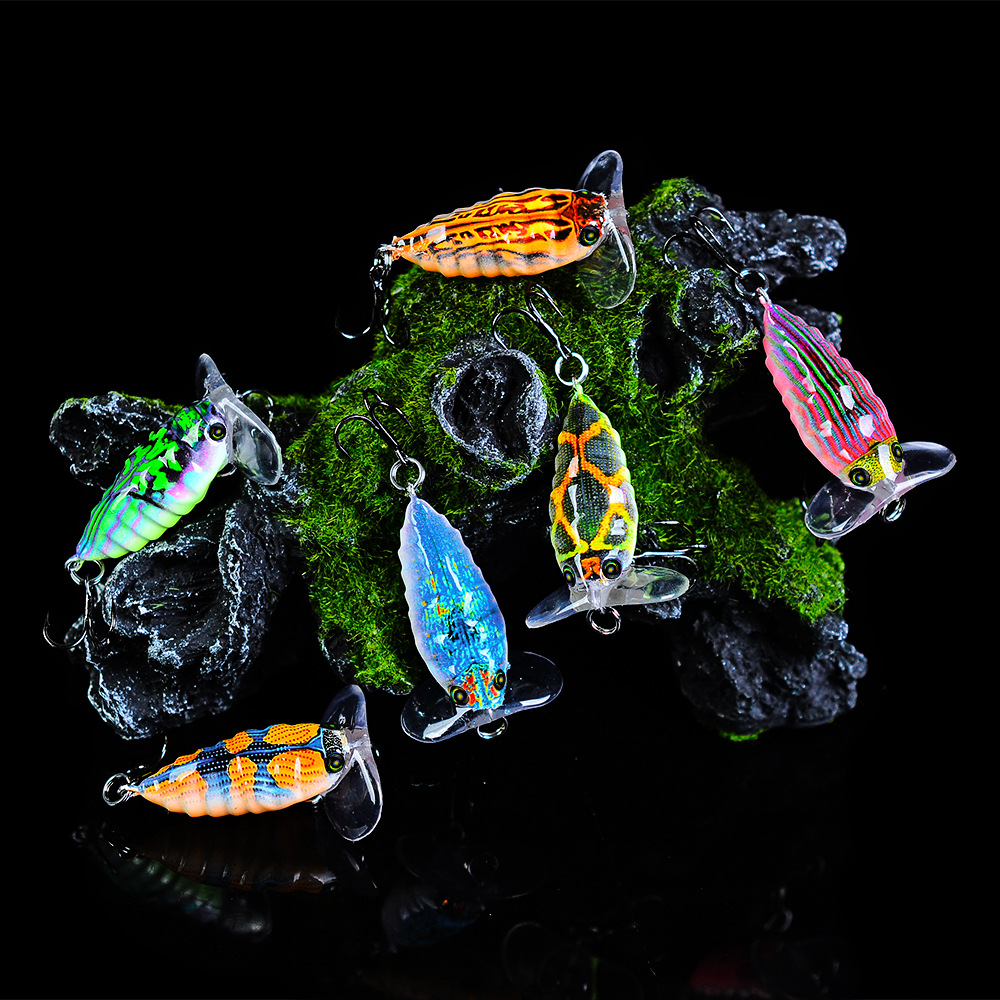 Small Jitterbug Fishing Lures Hard Plastic Baits Bass Trout Fresh Water Fishing Lure