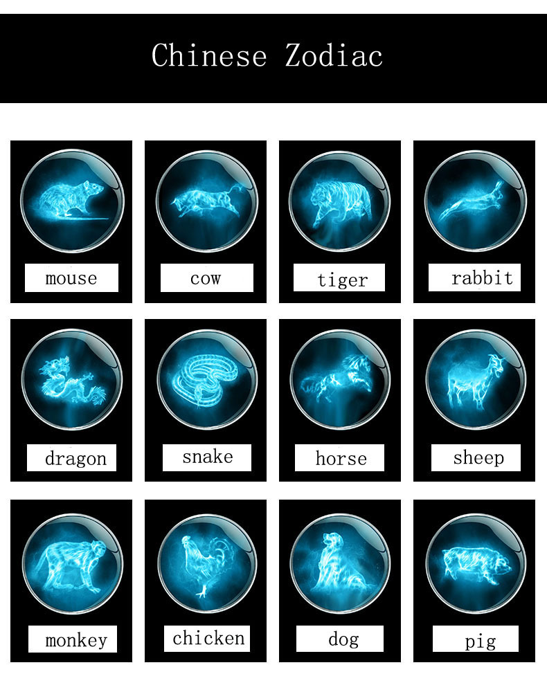 夜光黑色十二生肖手鏈時光寶石手鏈搭扣朋克情侶編織複古手鏈批發
