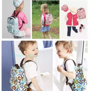 Korean cute cartoon boys and girls Baby Kindergarten schoolbag backpack to prevent children from getting lost bag with traction rope