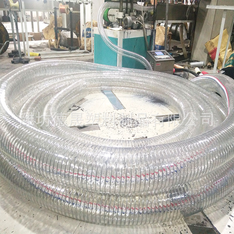工厂 PVC塑料钢丝软管水泵高压抽水管耐高温钢丝吸料管耐酸碱腐蚀