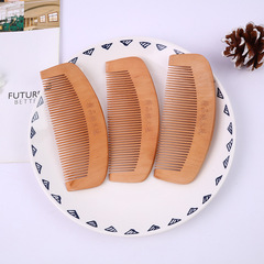 廠家直銷桃木梳大號防靜電桃木梳子免費logo禮品梳子地攤批發木梳