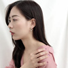 Square triangle, earrings, Korean style, simple and elegant design